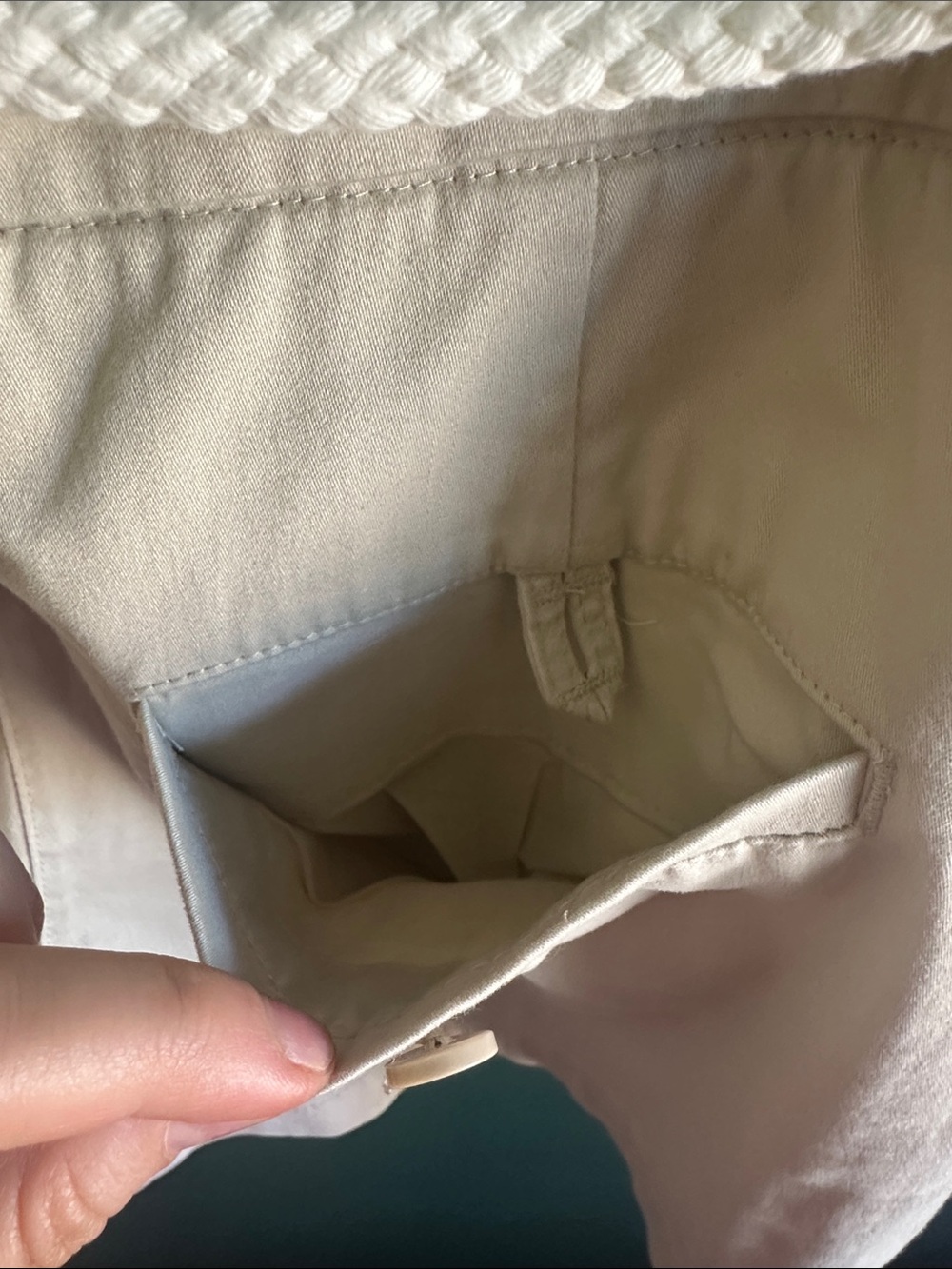 Cambridge Dry Goods Beige Rope-Belt Women's Shorts Size 10 NWT - Picture 6 of 12